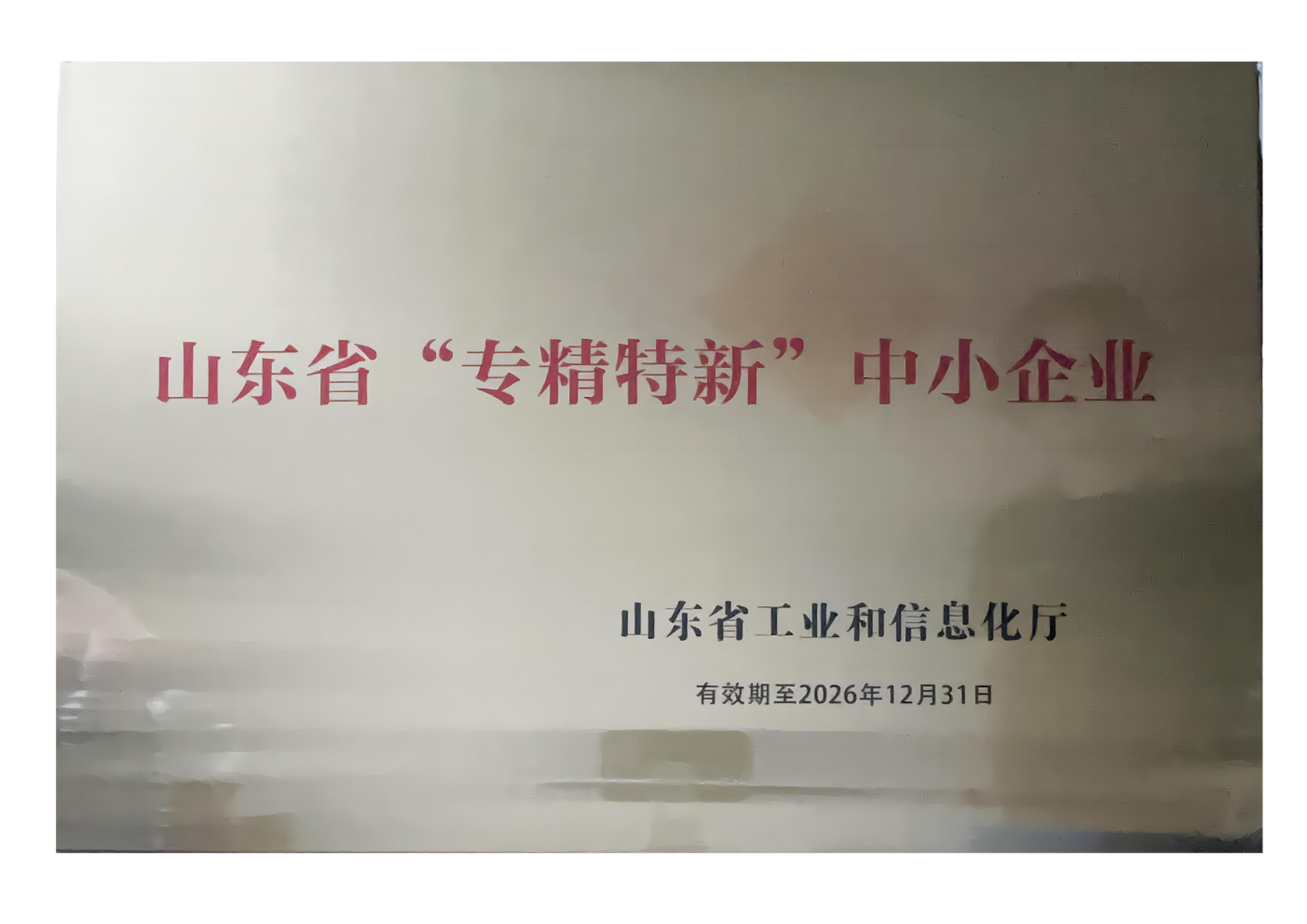 山東省“專(zhuān)精特新”中小企業(yè)